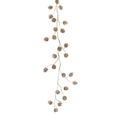 Melrose Set of 2 Brown Pine Cone Artificial Christmas Garlands 59". View a larger version of this product image.