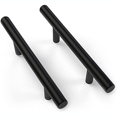 Mega Handles 35 Pack Cabinet Pulls 6-Inch Stainless Steel Round Kitchen Cabinet Pulls for Kitchen Cabinets, Drawer, Door, Cupboard Decorative Modern Hardware for Cabinets Compatible to Different Cabinet Styles Matte Black. View a larger version of this product image.