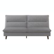Lexicon Howerton 74.5 in. Light Gray Textured Fabric Upholstered 2-Seater Elegant Lounger