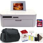 Alternate image 0 for Canon Selphy CP1000 Compact Photo Printer White + Canon KP-108IN Selphy Color Ink 4x6 Paper Set 3115B001 + 64GB Memory Card + Case + 3pc Cleaning Kit