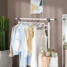 Alternate image 2 for SONGMICS Velvet Hangers, 30 Pack, Non-Slip Clothes Hanger with Rose Gold Color Swivel Hook, Space-Saving, for Coat, Shirt, Dress, Trousers, Tie, 17.7 x 0.2 x 9.3 Inches, White