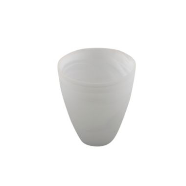 BIDK Home 7.5" Alabaster White Matte Finish Glass Vase Small. View a larger version of this product image.