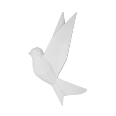 Kingston Living 12.75" White Origami Bird Wall Decor. View a larger version of this product image.
