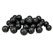 Northlight 32ct Black Shatterproof Shiny Christmas Ball Ornaments 3.25 inches 80mm
