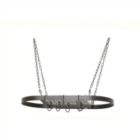 Alternate image 2 for Slickblue Oval Hanging Pot Rack with Chains and 2 Hooks in Matte Black