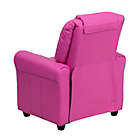 Alternate image 3 for Flash Furniture Contemporary Hot Pink Vinyl Kids Recliner With Cup Holder And Headrest - Hot Pink Vinyl