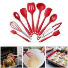 Alternate image 1 for Infinity Merch 10pcs Silicone Cooking Kitchen Utensil Set in Red