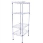 Alternate image 0 for Inq Boutique Rectangle Carbon Steel Metal Assembly 4-Shelf Storage Rack Silver Gray RT