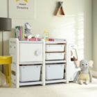 Alternate image 2 for Costway Kids Toy Storage Organizer Toddler Playroom Furniture w/ 2 Large Bins & Drawers