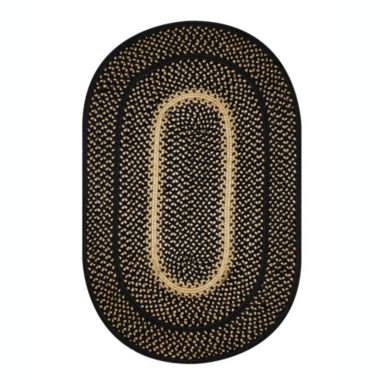 Home Spice Decor 27" x 45" Oval ManChester Jute Braided Rug. View a larger version of this product image.