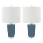 Alternate image 0 for Kingston Living Set of 2 Blue and Shades of White Ceramic Table Lamps 25"