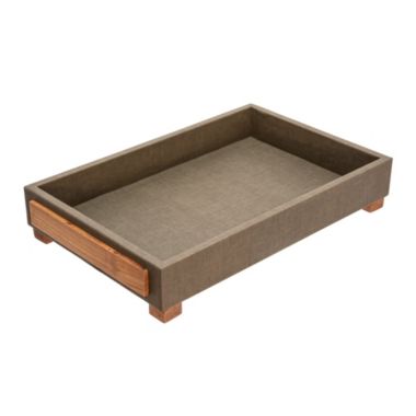 Kingston Living Set of 2 Green and Brown Rectangular Trays with Legs 18". View a larger version of this product image.