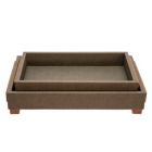 Alternate image 3 for Kingston Living Set of 2 Green and Brown Rectangular Trays with Legs 18"