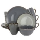 Alternate image 0 for Elama Tahitian Grand 16 Piece Stoneware Dinnerware Set in Gray