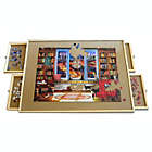 Alternate image 0 for MasterPieces Wooden Jigsaw Puzzle Table - Fits up to 1500 Piece Puzzle - 4 Drawers, Puzzle Board with Plastic Cover - 35" x 27"
