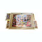 Alternate image 1 for MasterPieces Wooden Jigsaw Puzzle Table - Fits up to 1500 Piece Puzzle - 4 Drawers, Puzzle Board with Plastic Cover - 35" x 27"