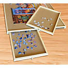 Alternate image 3 for MasterPieces Wooden Jigsaw Puzzle Table - Fits up to 1500 Piece Puzzle - 4 Drawers, Puzzle Board with Plastic Cover - 35" x 27"