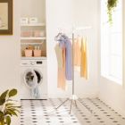 Alternate image 2 for BreeBe Silver Clothes Drying Rack with Rotary Arms