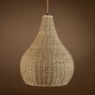 Alternate image 1 for ELE Light & Decor Annika 1-Light Brown Pendant Design Pendant Light with Rattan Shade