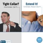 Alternate image 2 for Comfy Clothiers Comfy Deluxe Collar Extenders - Elastic Dress Shirt Neck Extenders