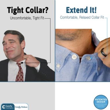 Comfy Clothiers Comfy Deluxe Collar Extenders - Elastic Dress Shirt Neck Extenders. View a larger version of this product image.