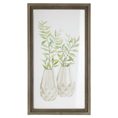 Slickblue Framed Foliage Print (Set of 2) 13.25"L x 23.5"H Wood/Glass. View a larger version of this product image.