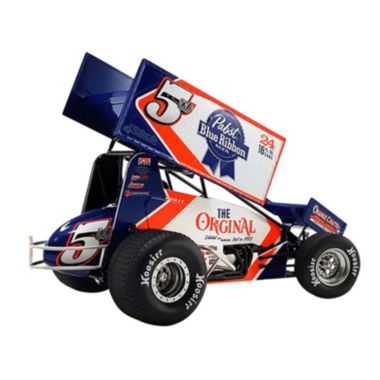 Carfaxo Winged Sprint Car #5W Lucas Wolfe "Pabst Blue Ribbon" Allebach Racing "World of Outlaws" (2022) 1/18 Diecast Model Car by ACME. View a larger version of this product image.