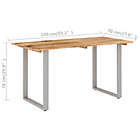 Alternate image 1 for vidaXL Dining Table 55.1"x27.6"x29.9" Solid Acacia Wood