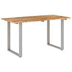 Alternate image 3 for vidaXL Dining Table 55.1"x27.6"x29.9" Solid Acacia Wood