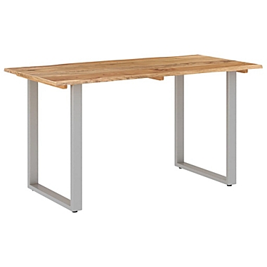 vidaXL Dining Table 55.1"x27.6"x29.9" Solid Acacia Wood. View a larger version of this product image.