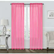 Kate Aurora Basic 2 Pack Sheer Voile Home Window Curtains - 52 in. W x 84 in. L, Pink