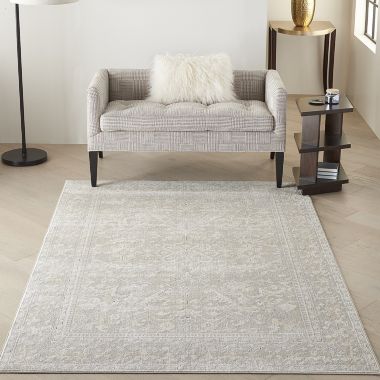 Kathy Ireland Malta Bordered Indoor only Area Rug - 5'3" x 7'7" Beige. View a larger version of this product image.