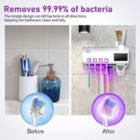 Alternate image 1 for EeeKit UV Light Sterilizer Toothbrush Holder Cleaner+Automatic Toothpaste Dispenser
