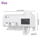 Alternate image 3 for EeeKit UV Light Sterilizer Toothbrush Holder Cleaner+Automatic Toothpaste Dispenser