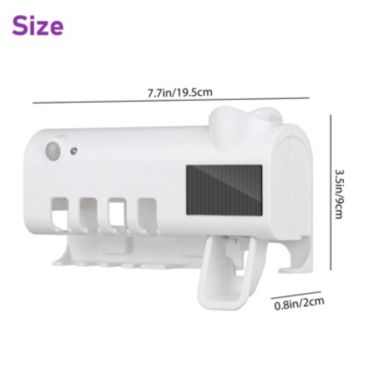EeeKit UV Light Sterilizer Toothbrush Holder Cleaner+Automatic Toothpaste Dispenser. View a larger version of this product image.