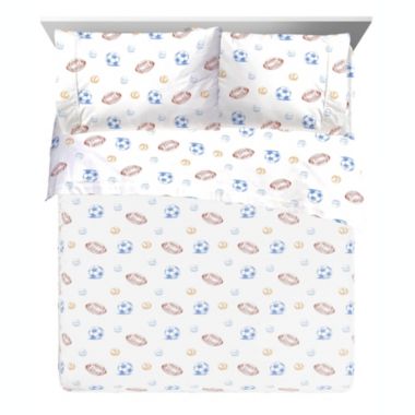 Saturday Park Vintage Sports 100% Organic Cotton Sheet Set. View a larger version of this product image.