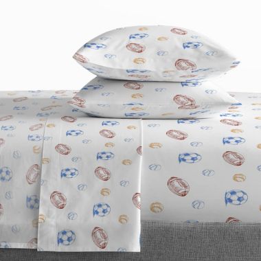 Saturday Park Vintage Sports 100% Organic Cotton Sheet Set. View a larger version of this product image.
