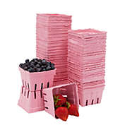 Stockroom Plus Pink Pulp Fiber Berry Baskets, Pint Fruit Containers (4.3 x 4.3 x 2.8 In, 50 Pack)