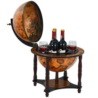 Slickblue 23 Inch Globe Wine Bar Stand for Dining Room and Living Room-Coffee. View a larger version of this product image.