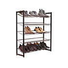 Alternate image 1 for SONGMICS Bronze 5 Tiers Shoe Rack with Adjustable Shelves