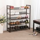 Alternate image 3 for SONGMICS Bronze 5 Tiers Shoe Rack with Adjustable Shelves