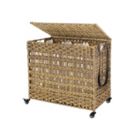 Alternate image 0 for SONGMICS Handwoven Laundry Hamper, Rattan-Style Laundry Basket with 3 Removable Bags, Handles, Laundry Sorter with Lid, for Living Room, Bathroom, Laundry Room, Natural