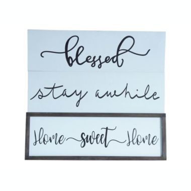 TX USA Farmhouse Wall Decorative Sign with 6 Interchangeable Phrases. View a larger version of this product image.