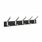 Alternate image 0 for Smedbo Hook Rack Brushed Aluminium/Black Mdf BB1074