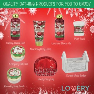 Lovery Home Spa Gift Basket - Exotic Pomegranate - 8 pc set. View a larger version of this product image.