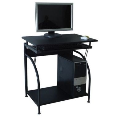 QuikFurn Computer Desk with Pullout Keyboard Tray and Bottom Shelf. View a larger version of this product image.