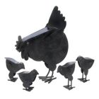 Alternate image 0 for Zingz & Thingz 14.5 " Black Hen With Chicks Rustic Sculpture