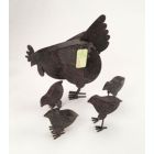 Alternate image 1 for Zingz & Thingz 14.5 " Black Hen With Chicks Rustic Sculpture