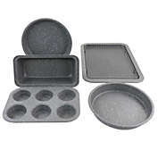 Oster 6 Piece Carbon Steel Non Stick Bakeware Set in Greystone