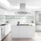 Alternate image 2 for Geht Appliances 36 inch Stainless Steel Island Mount Range Hood 900CFM Tempered Glass